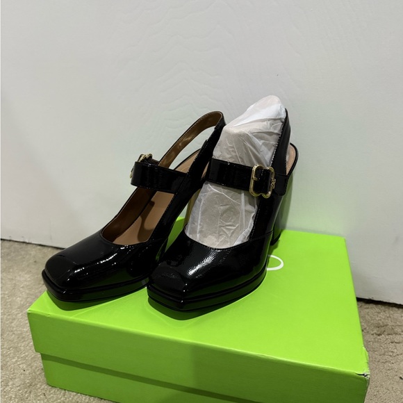 Sam Edelman Black Faux Patent Leather Mary Jane Heels NIB - Picture 3 of 13
